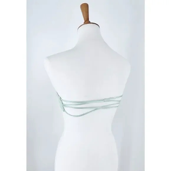 SOLD OUT Free People Intimately Free Lace Bandeau in Mint Lagoon Blue Size XS - Picture 4 of 6